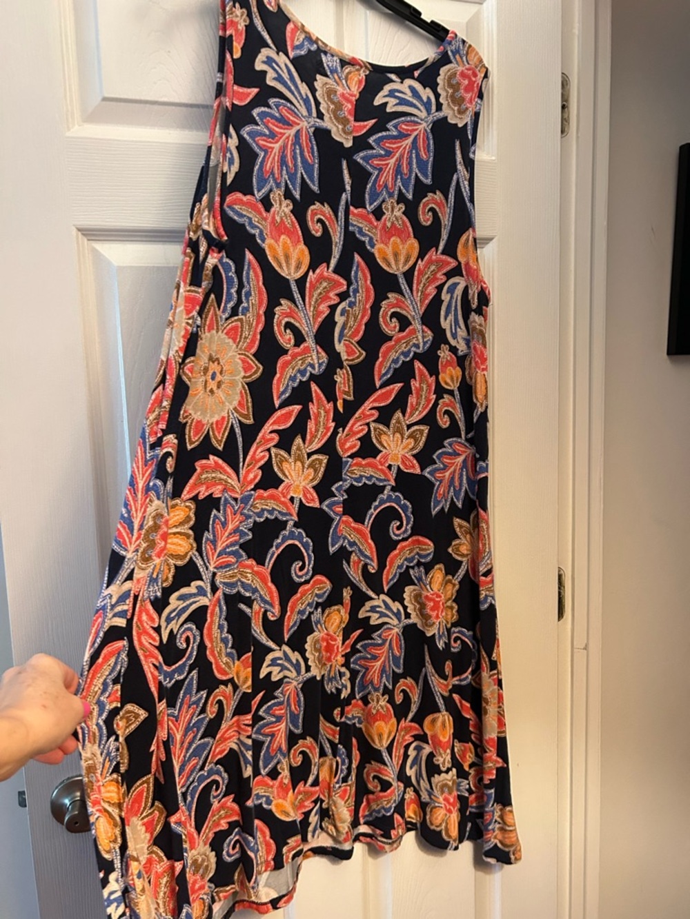 croft & barrow Navy Floral A-Line Sundress Skirt